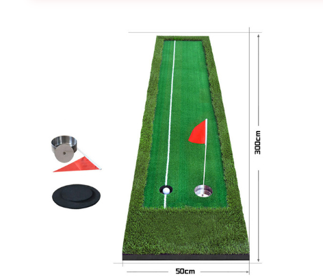 Indoor-Golf-Set, Putter-Trainer, Büro, grüne Bahn-Übungsdecke