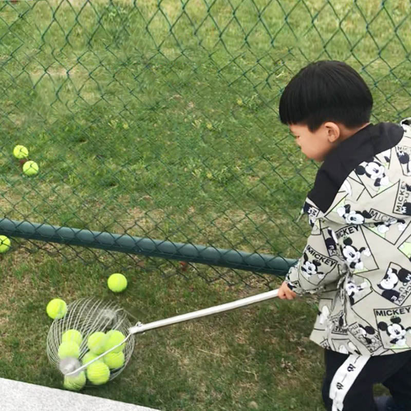 Portable Tennis Ball Picker Roller Type Basket Picking Without Bending