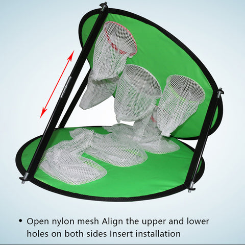 Portable folding golf practice net