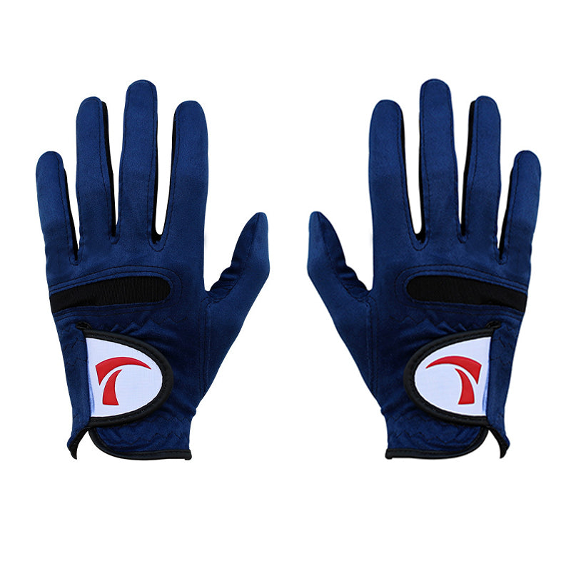 A Pair Golf Gloves Men's Microfiber Cloth Gloves Soft Wear Resistant Non-slip Breathable Gloves Durable